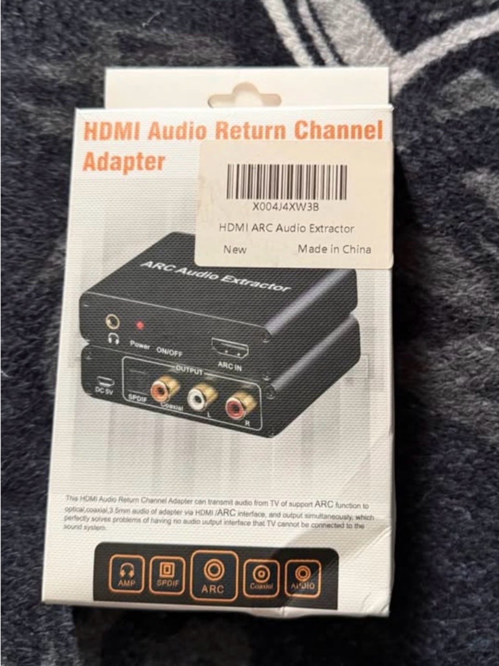 NEW ARC Audio Extractor HDMI Audio Return Channel Adapter - Black